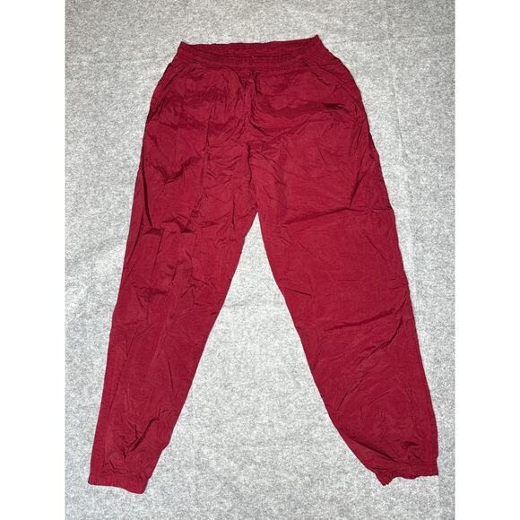 Nike Vintage Windbreaker Unlined Track Pants Straight Leg Warm Up Size Large Red - Picture 1 of 9